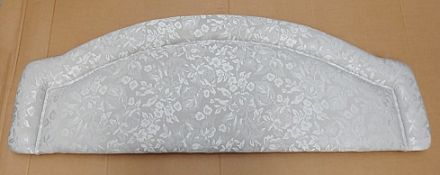 1 x Stuart Jones "Cameo" 5ft Large Upholsted Double Piped Headboard - Features A Foral Pattern In