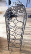 1 x Ornate Iron Wine Rack - Dimensions: height 67cm x w22cm x d17cm - Ref: NDE018 - CL122 -