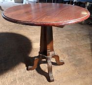 1 x Round Solid Wood Bistro Table - Recently Taken From A Bar & Restaurant Environment -