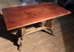 10 x Sturdy Rectangular Solid Wood Dining Tables - All Recently Taken From A Bar & Restaurant