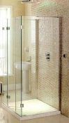 1 x Simpsons Crosswater Design View Corner Shower Cubical - 1000x1000x1950mm - Clear Toughened Glass