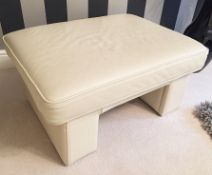 1 x Cream Italian Footstool - Dimensions: 78 x 60 x Height 38cm - Good Condition - NO VAT