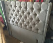 1 x Bespoke Headboard - Built And Upholstered By Professional British Craftsmen - Dimensions: