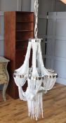 1 x Ceiing Light / Chandelier With Drop Chains - Dimensions: Height Approx 120cm - Ref: NDE024 -