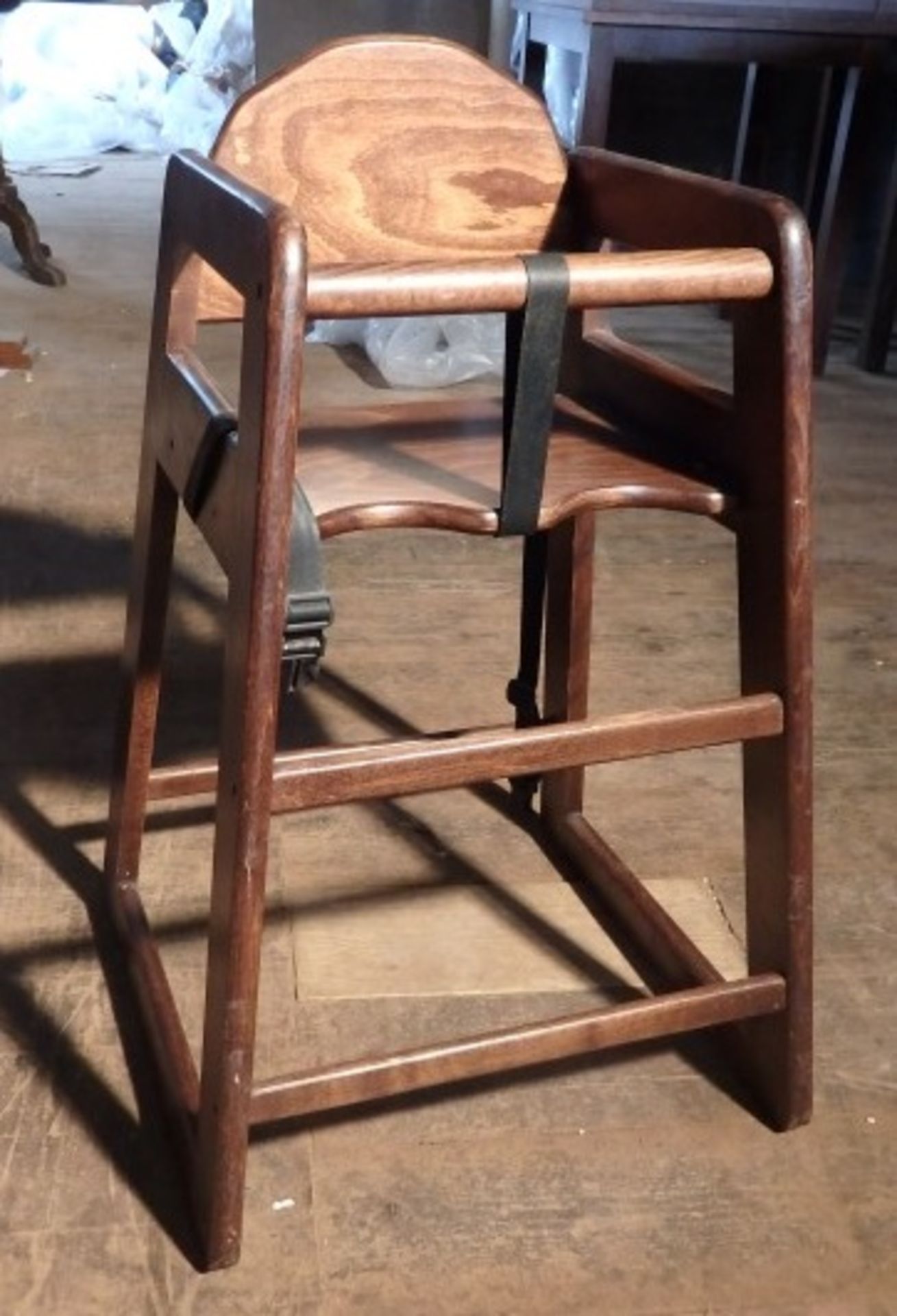 1 x Solid Wood Childs High Chair - All Recently Taken From A Bar & Restaurant Environment -