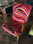 1 x Stunning Vintage G-Plan Chair - Expertly Reupholstered In Luxury Fabric By Professional