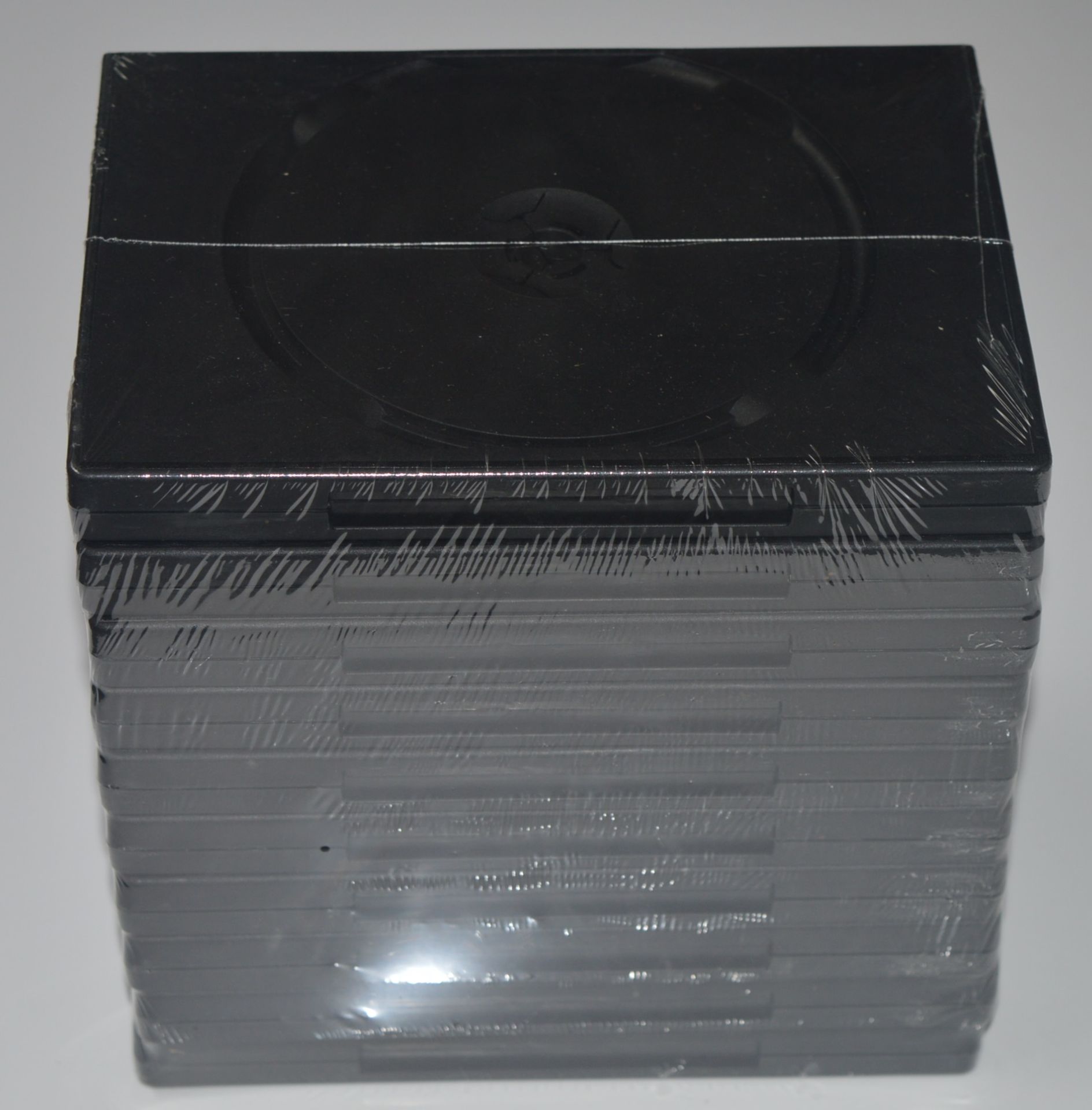 50 x Triple Load Black CD/DVD Case With Inner Tray and Full Sleeve - 18mm Thickness - Media Storage