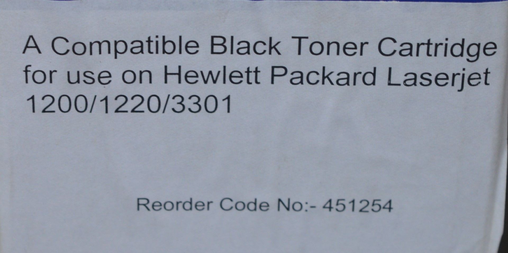 2 x HP Laserjet 1200 Toner Cartridges - Unused Stock - Suitable For HP Laserjet 1200,1220,3301 Print - Image 2 of 2