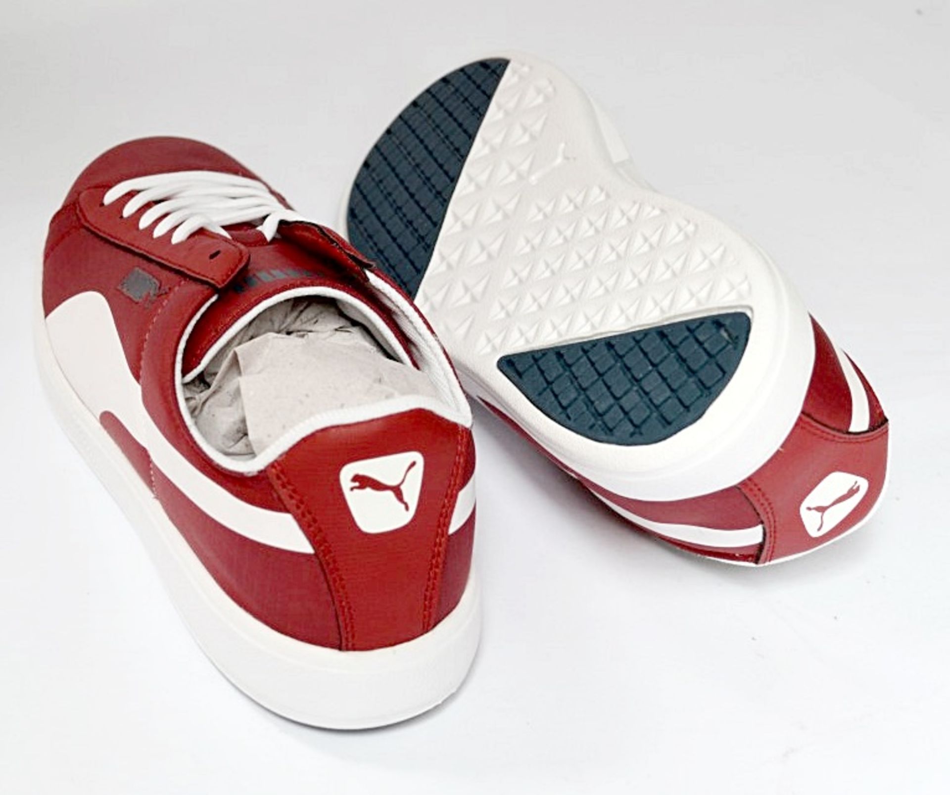 1 x Pair Of PUMA "Archive Lite Lo Ripstop" Trainers - Adult Size: UK 2 - CL155 - Colour: Red / White - Image 2 of 5