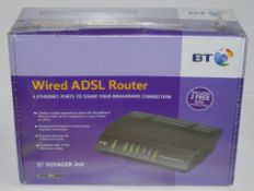 5 x BT Voyager 240 Wired ADSL Routers - New and Sealed - Includes Microfilters - CL300 - Ref PC??? -