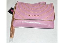 1 x Zandra Rhodes Women's "Aliyah 01" Across Body / Shoulder Bag - PINK - PU Leather – Elegant