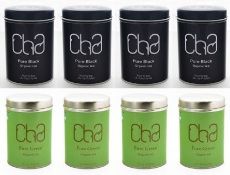 Resale Pallet - 1,200 x Tins of CHA Organic Tea - PURE BLACK AND PURE GREEN - 100% Natural and Organ