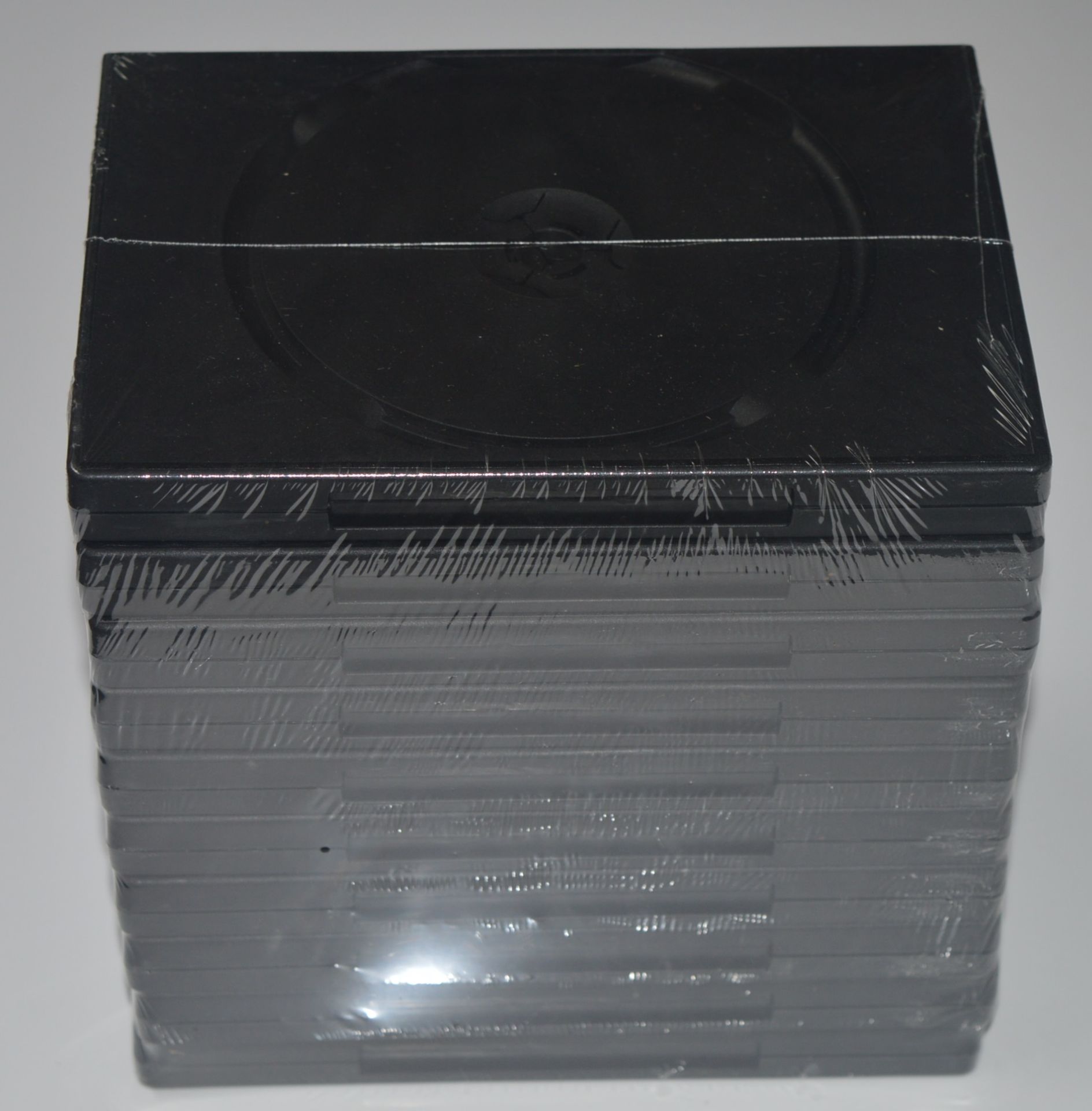 45 x Triple Load Black CD/DVD Case With Inner Tray and Full Sleeve - 18mm Thickness - Media Storage