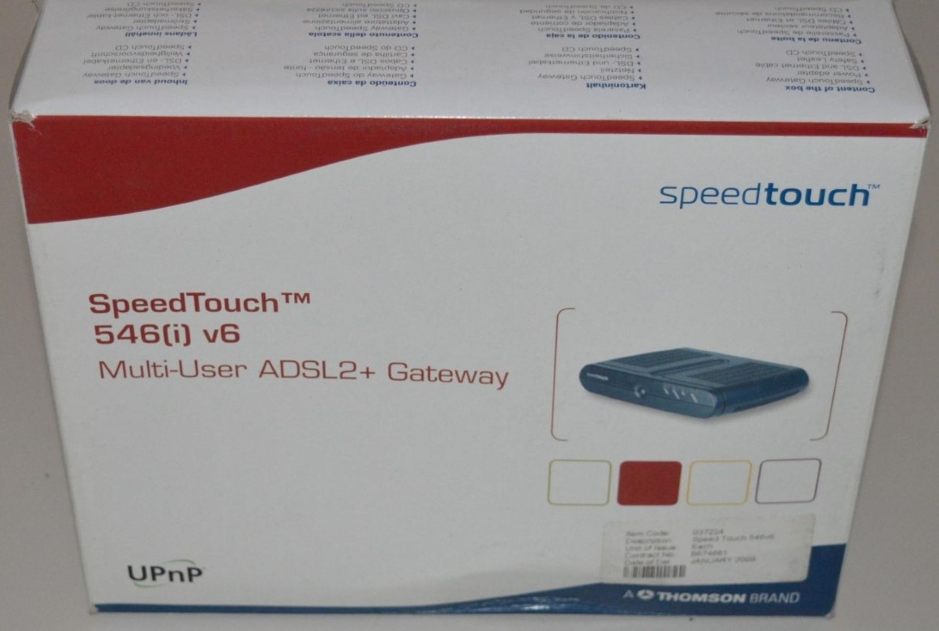 1 x Thompson Speedtouch 546i v6 Multi User ADSL2+ Gateway Router - New Boxed Stock - CL300 - Locatio