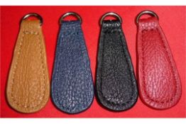 Approx 200 x Stitched Leather Keyring Tags - Various Colours - Ideal For Car Keys, House Keys, Gym