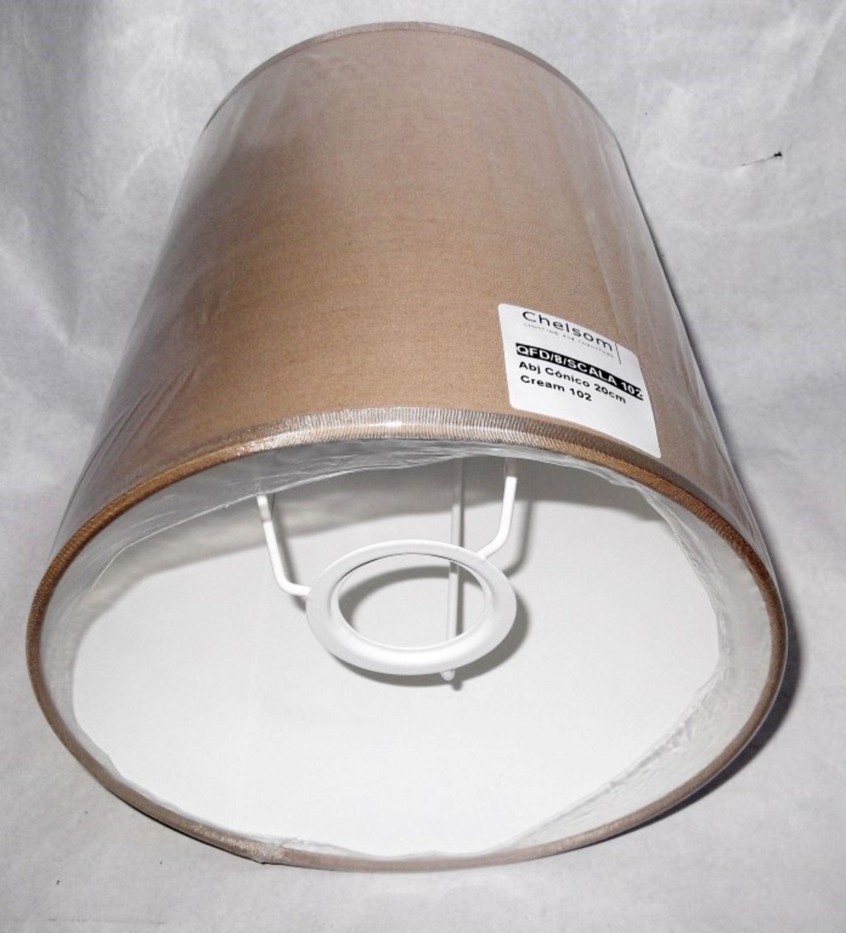 10 x DESIGNER TAPERED CYLINDER LIGHT SHADES By Chelsom - CL043 – Each Features A Silky Fabric In A L - Image 2 of 6