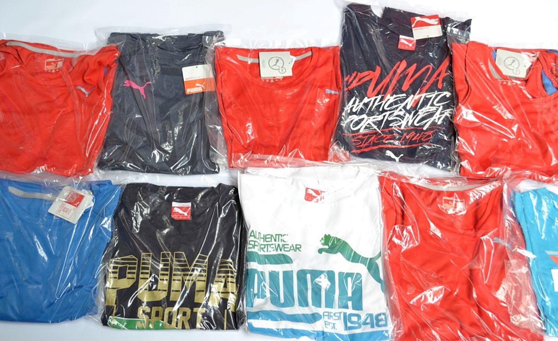 10 x Assorted PUMA Branded T-Shirts & Vests - Size: All Adult Medium - New With Tags - CL155 -