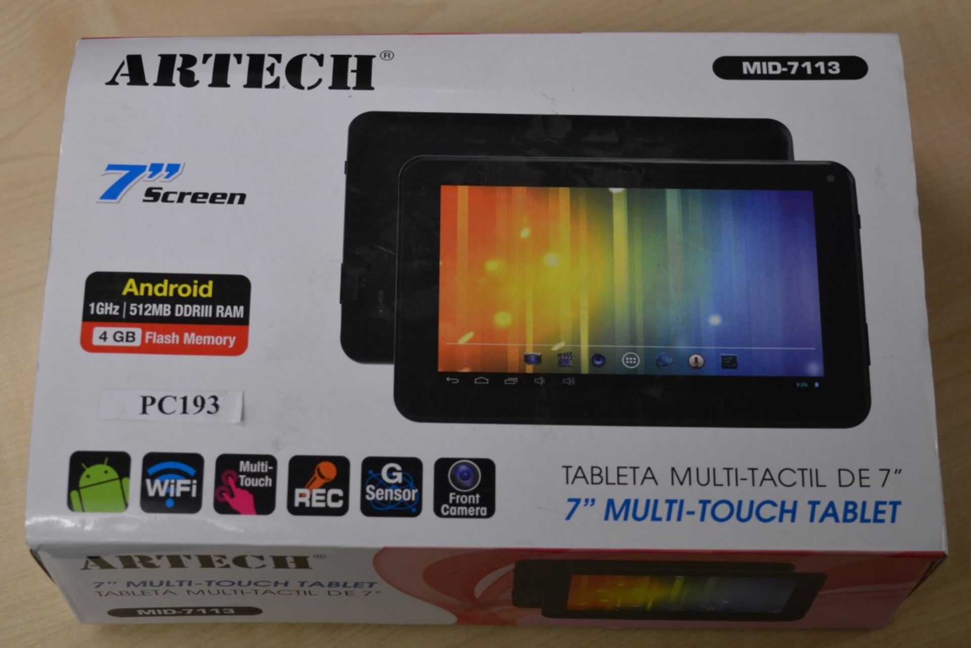 1 x Artech 7 Inch Tablet Computer - Spares or Repairs - Cracked Screen - 1ghz Processor, 512mb Ram, - Image 3 of 6