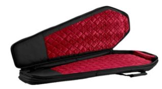 1 x Coffin Case Electric Guitar Gig Bag - Ideal For Use With Teles or Strats - Velvet Interior With