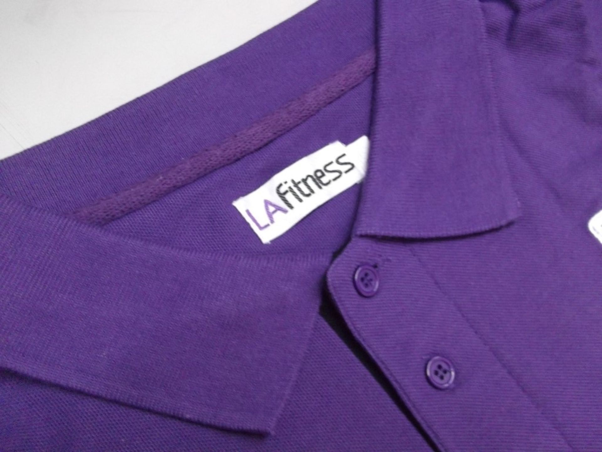 55 x LA Fitness Branded Ladies POLO Shirts - Size: Large - Colour: Purple - CL155 - Ref: JIM153 - - Image 3 of 6