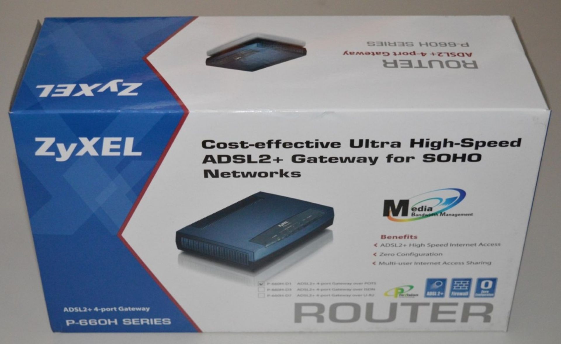 3 x Zyxel Ultra High Speed ASL2+ Gateway For SOHO Networks Router - Model P-660H - New and Sealed -