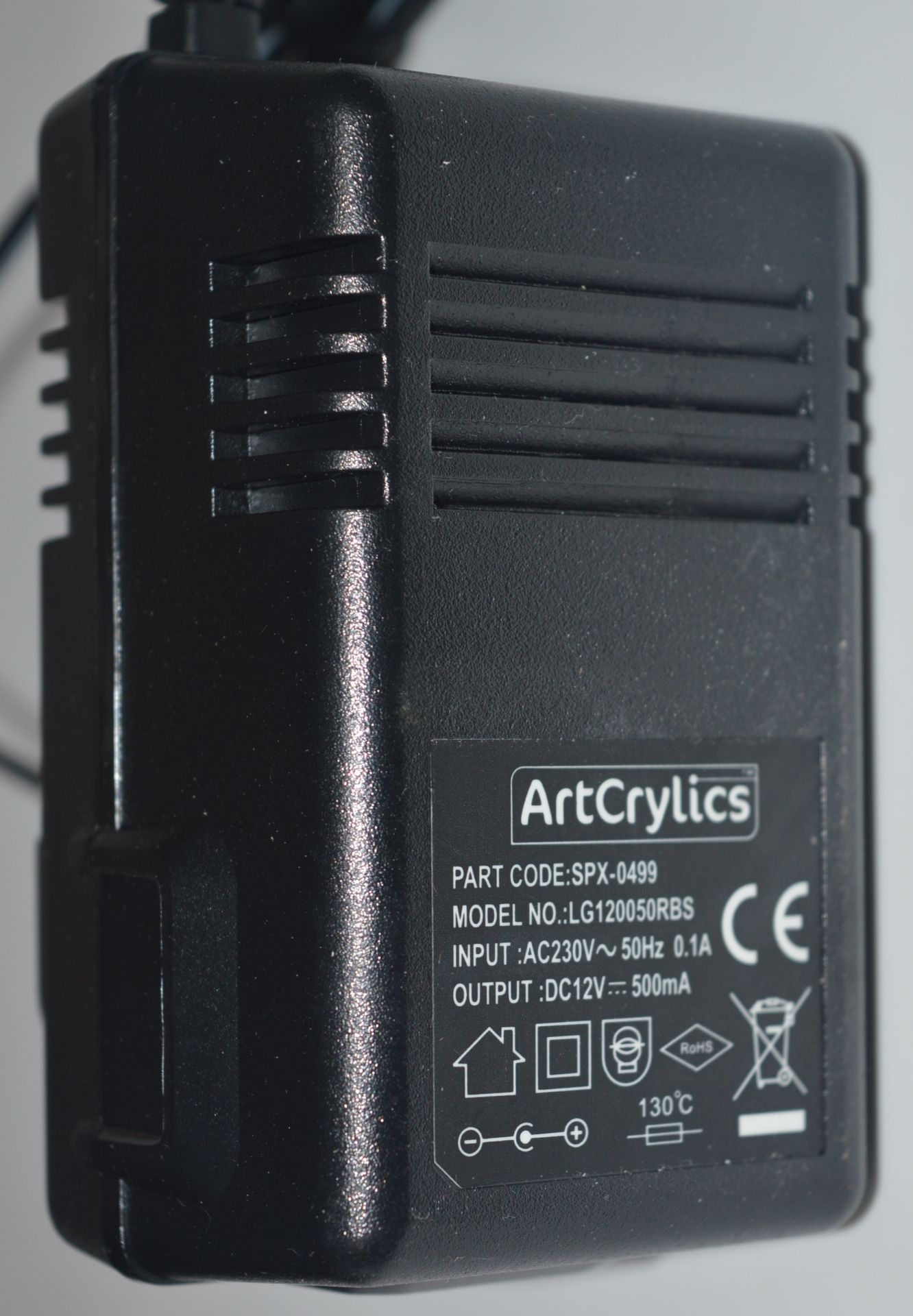 20 x ArtCrylics AC Power Adaptors - Input AC230-50Hz 0.1a - Output 12VDC 500mA - UK Plug - Model LG1 - Image 4 of 5