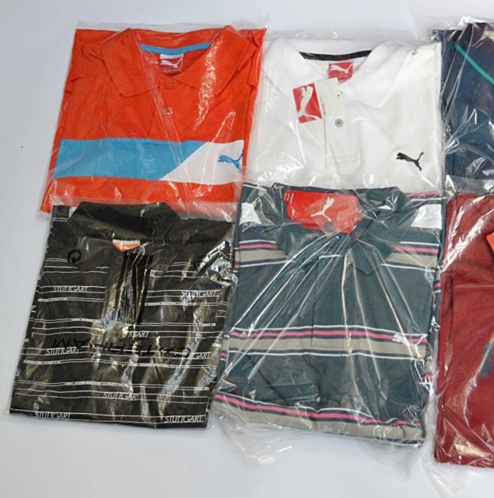 10 x Assorted PUMA Branded T-Shirts & Vests - Various Sizes: Mostly Adult Large - New With Tags - - Image 2 of 4