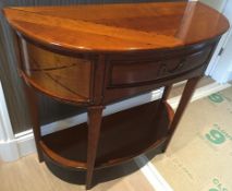 1 x Half Moon Console Table - Dimensions: W 90cm x D 36cm x Height 80cm- Pre-owned In Very Good Cond