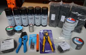 Assorted Collection of Electrical Consumables - CL300 - Including 6 x Sterling Butane Refills, 1 x V