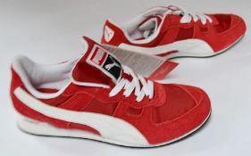 1 x Pair Of PUMA "Bayndyt Mesh" Mens Trainers - Size: UK 3 - Colour: Red - CL155 - Ref: WHI114 -