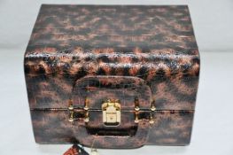 1 x "AB Collezioni" Italian Genuine Leather “Africa” VANITY CASE (SY4512) - Ref LT000 - Features A