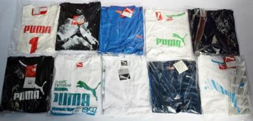 10 x Assorted PUMA Branded T-Shirts & Vests - Size: All Adult Small - New With Tags - CL155 -