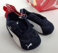 1 x Pair Of PUMA Mens "Speed Cat Inf" Trainers - Size: UK 4 ½ - New & Boxed – Colour: Dark Blue /