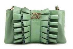4 x Zandra Rhodes Women's "Sahifa 01" Clutch Bags - MINT (Green) - Patent Shoulder Bag - PU