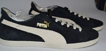 1 x Pair Of PUMA "Glyde Lo VTG" Mens Trainers - Size: Adult UK 9 1/2 - Colour: Black / Cream - CL155