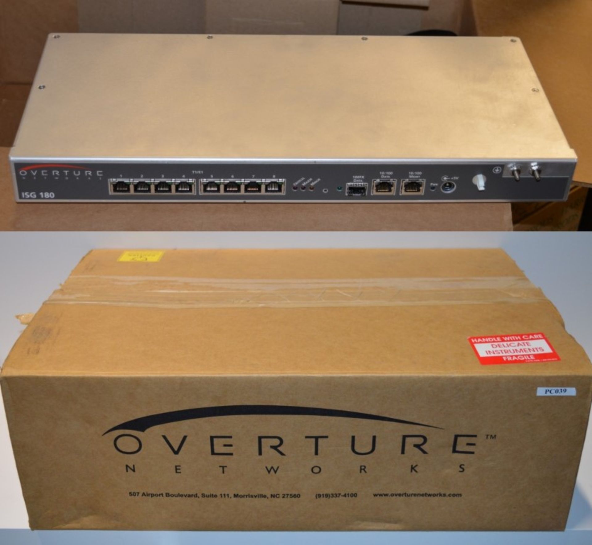 1 x Overture Networks ISG 180 Carrier Ethernet Over T1/E1 Edge - Model 5262-930A - Brand New and Box