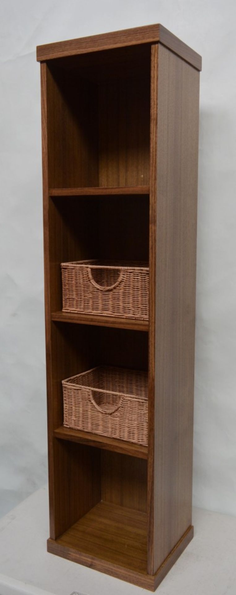 1 x Vogue ARC Series 2 Bathroom Storage Shelving Unit - Wall Mounted or Floor Standing - WALNUT - Image 4 of 9