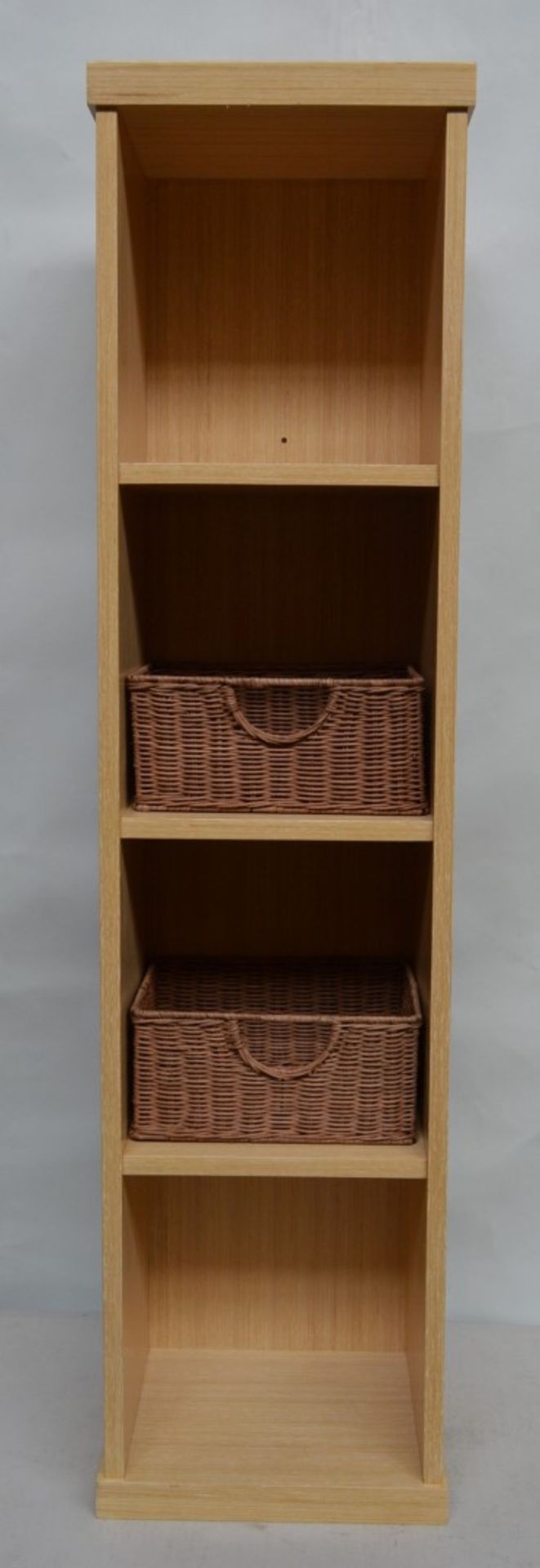 1 x Vogue ARC Series 2 Bathroom Storage Shelving Unit - Wall Mounted or Floor Standing - OAK - Image 8 of 9