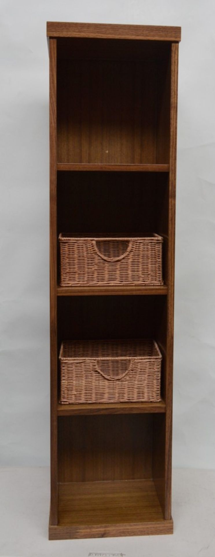 1 x Vogue ARC Series 2 Bathroom Storage Shelving Unit - Wall Mounted or Floor Standing - WALNUT - Image 9 of 9