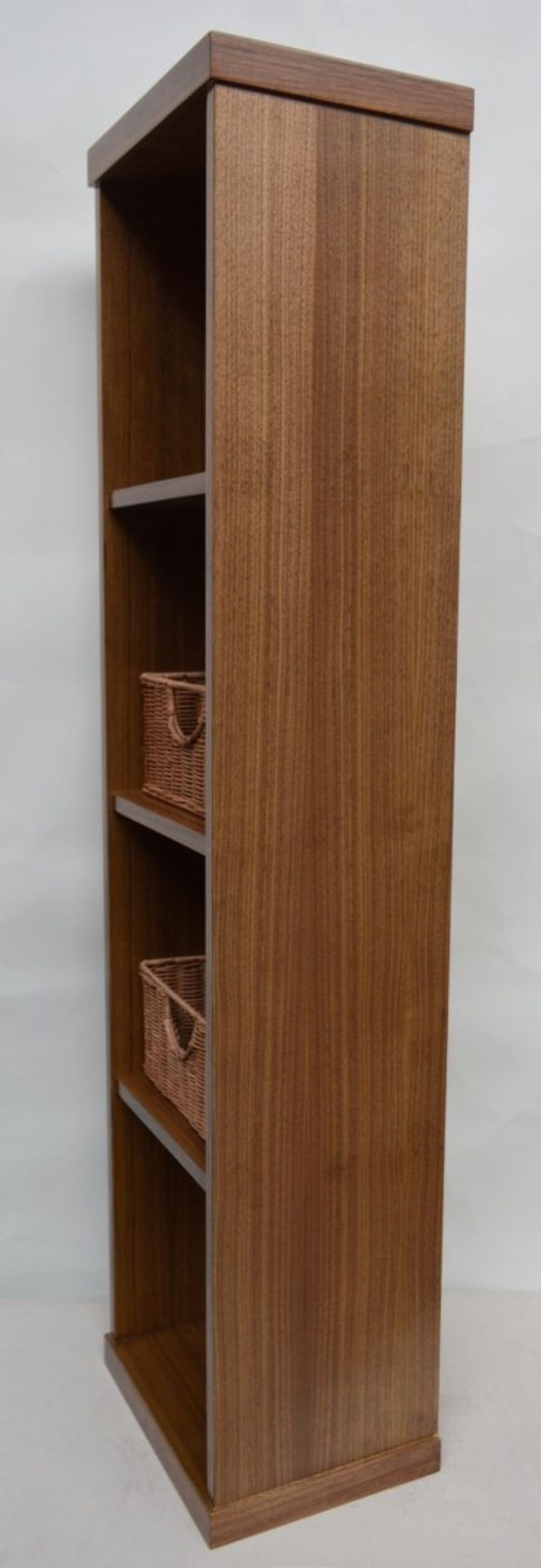 1 x Vogue ARC Series 2 Bathroom Storage Shelving Unit - Wall Mounted or Floor Standing - WALNUT - Image 3 of 9