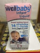 30 x Vitabiotics Wellbaby Infant Liquid - 14 Vitamins &  Minerals - Expiry 11/2016 - Brand New Stock