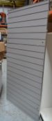 4 x Section of Retail Slat Wall With Large Selection of Slat Rails - Modern Grey Finish With
