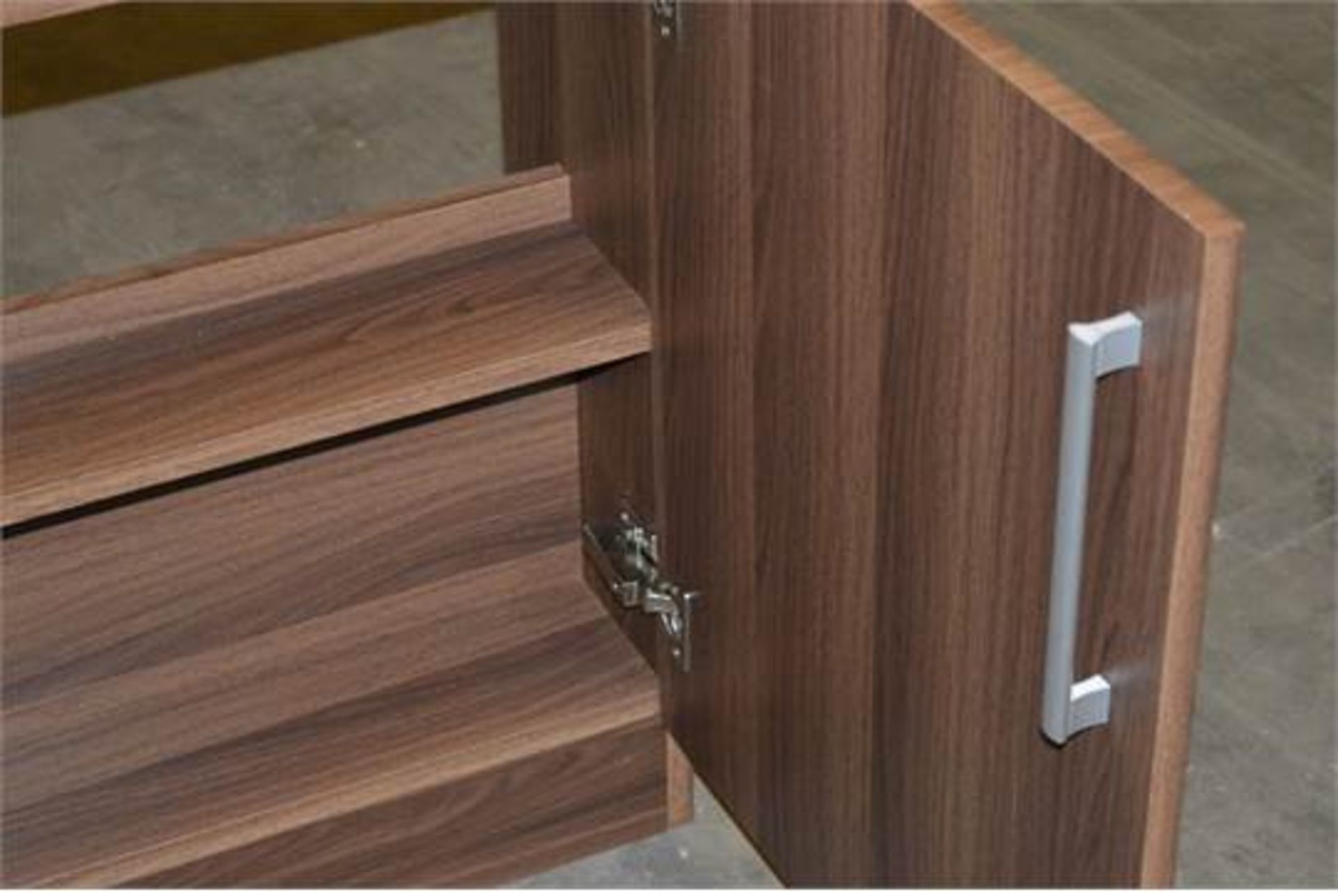 1 x Vogue Bathrooms JUNO Floor Standing VANITY UNIT With SINK BASIN - Contemporay WALNUT Finish - - Image 6 of 6