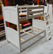 1 x Set of High Quality Childrens Bunk Beds - Includes Ladders - Traditional Wooden Bunk Beds -