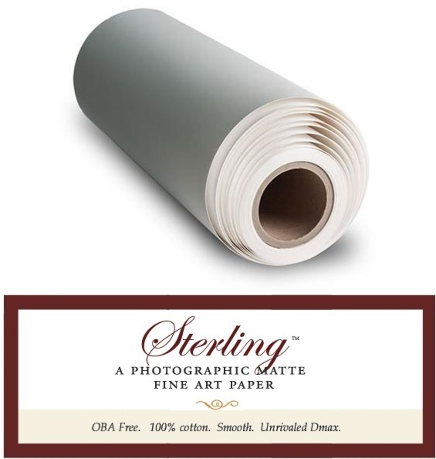 1 x Roll of Breathing Colour STERLING Photographic Matte Fine Art Paper - Size 44" x 50' -