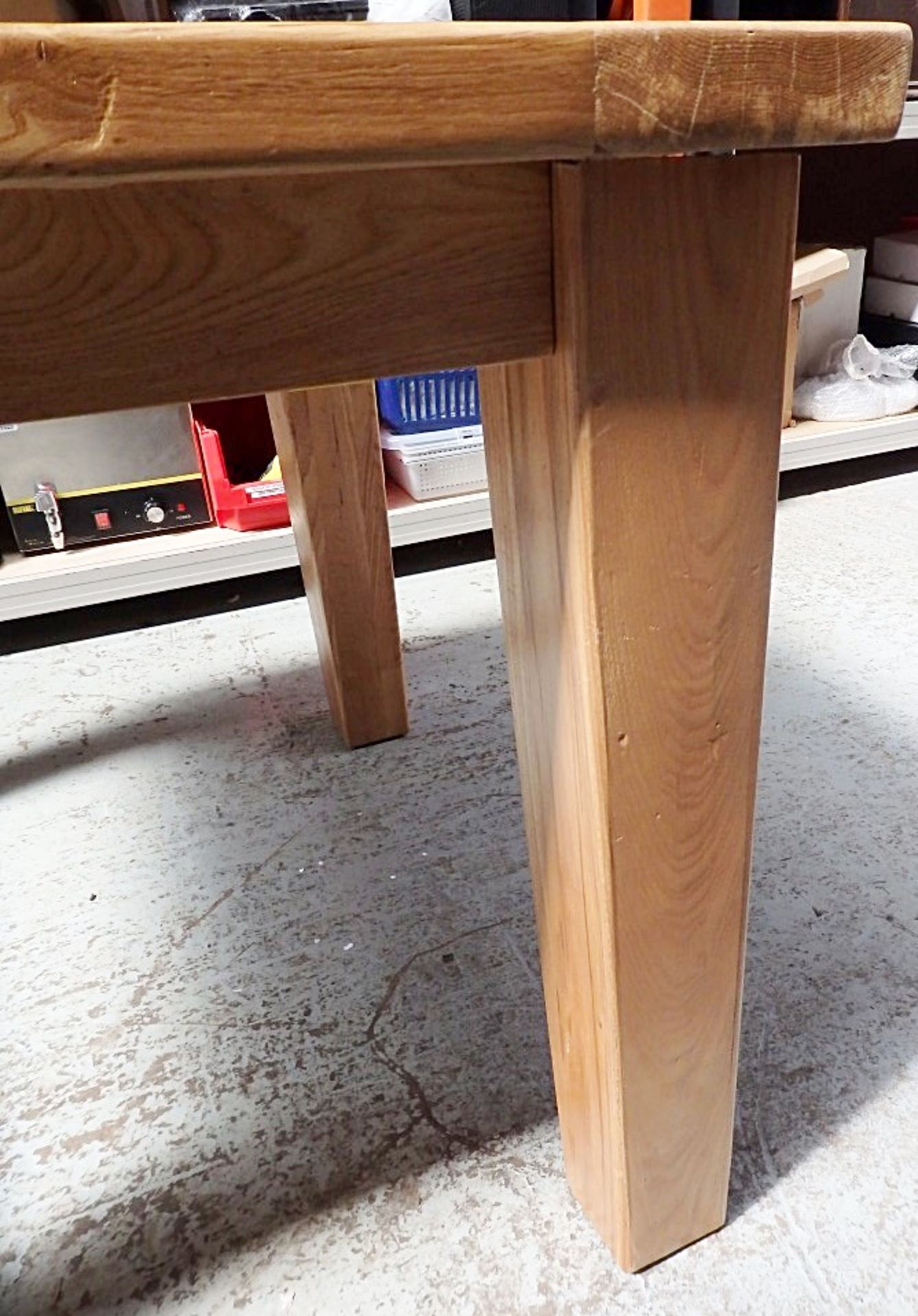 1 x Mark Webster Reclaimed Oak Table - Dimensions: W100 x H80 x D100cm - Prebuilt, Ex-display - Ref: - Image 12 of 20