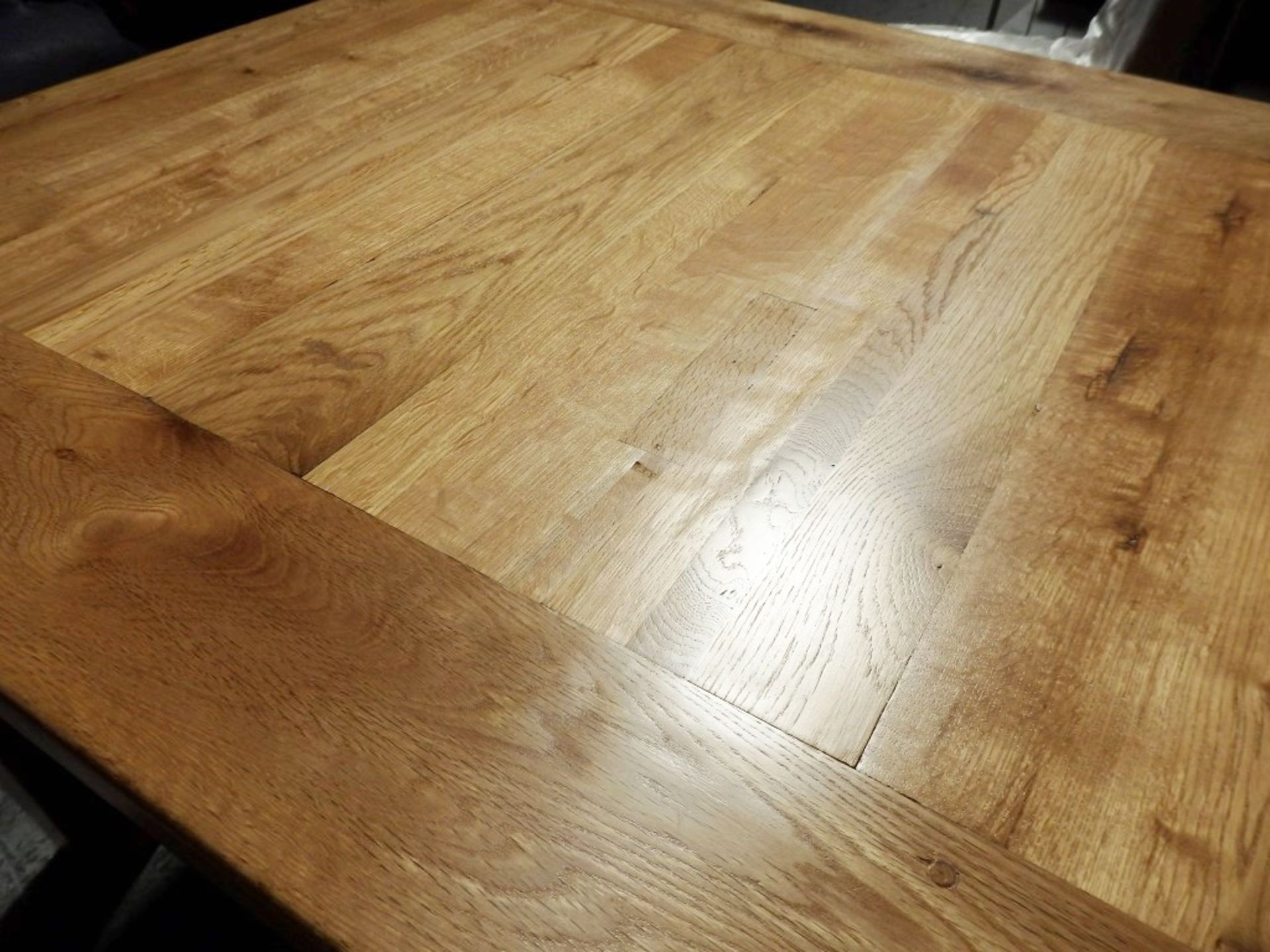 1 x Mark Webster Reclaimed Oak Table - Dimensions: W100 x H80 x D100cm - Prebuilt, Ex-display - Ref: - Image 9 of 20