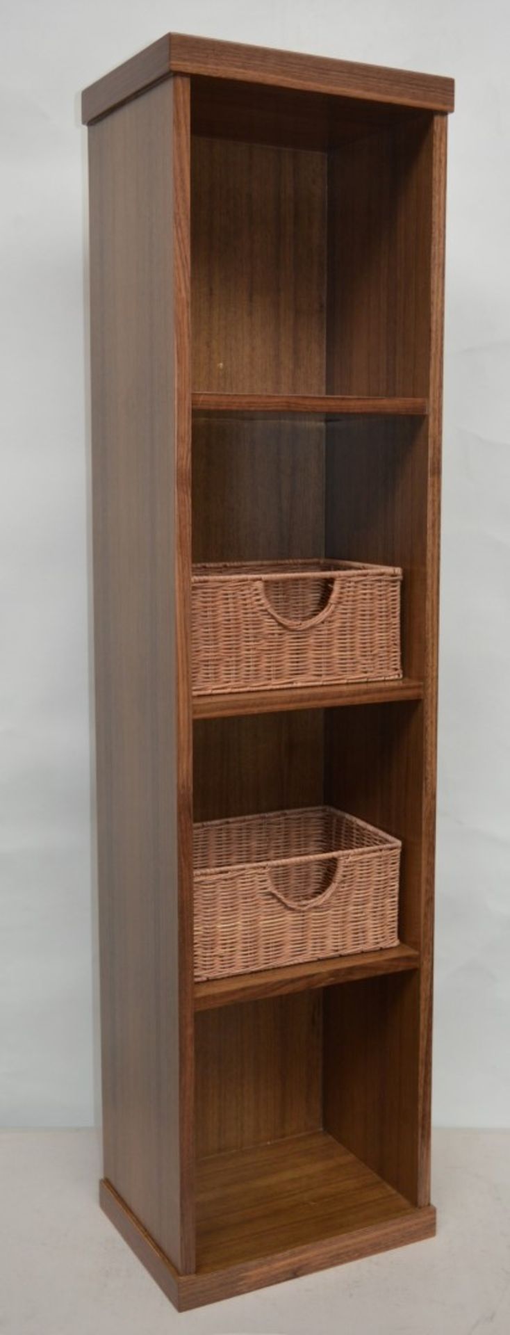 1 x Vogue ARC Series 2 Bathroom Storage Shelving Unit - Wall Mounted or Floor Standing - WALNUT