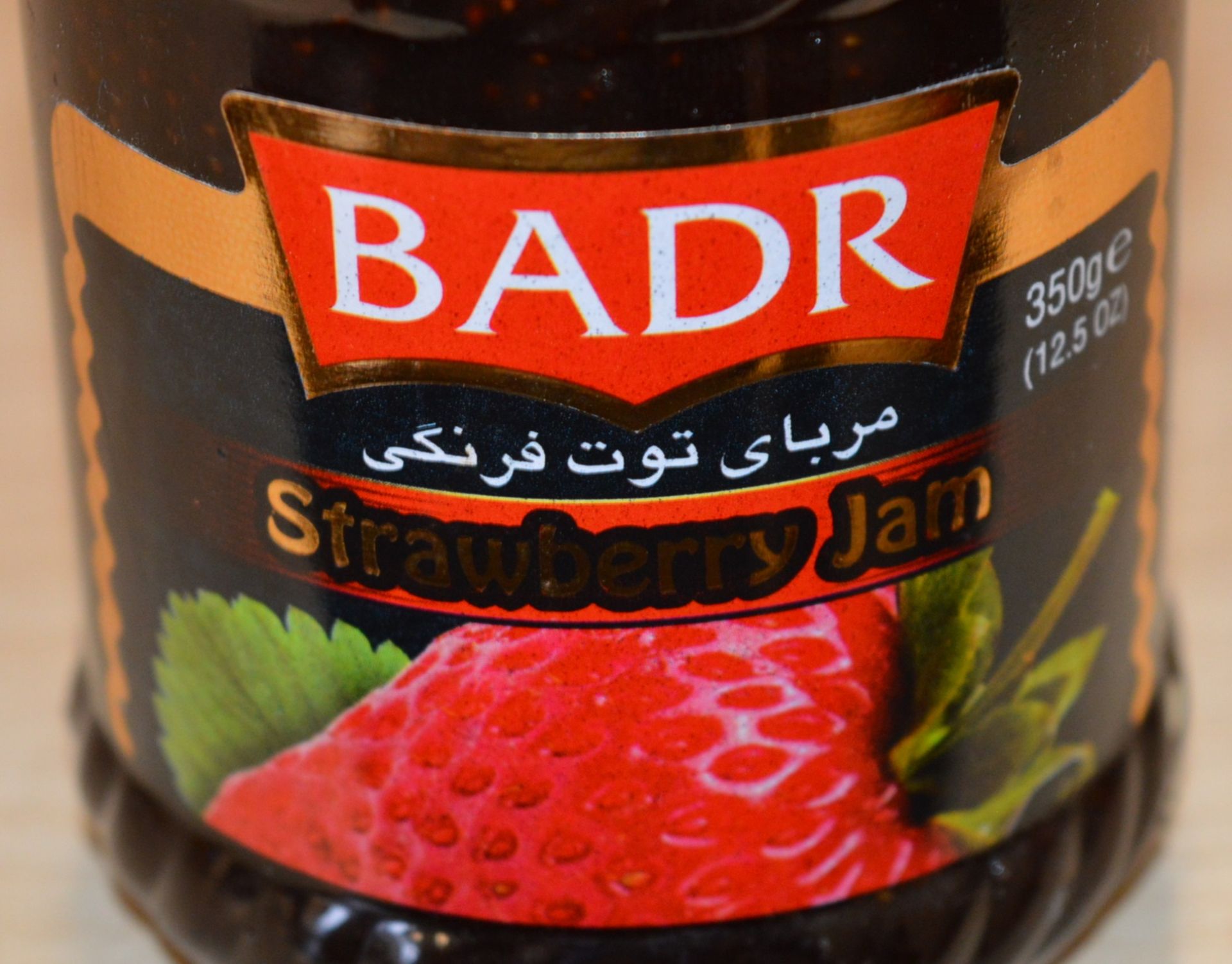 240 x Jars Badr Strawberry Jam - Expiry Date 01/11/2016 - Brand New Stock - Includes 20 x Cases of - Image 2 of 3
