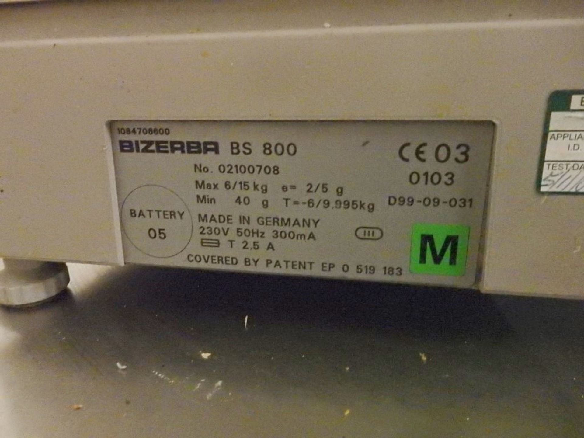 1 x Bizerba Butchers Scale And Printer - Dimensions: W36 x H54 x D44 - Ref: M072 - CL124 - Location: - Image 2 of 6